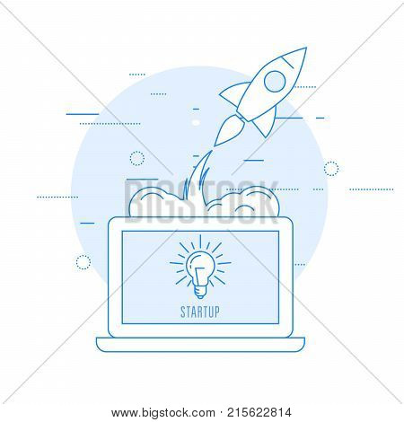 Launch of new business - sturtup beginning as rocket takeoff