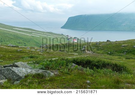 Akkarfjord Is A Small Fishing Village In Soroya Island, Finnmark
