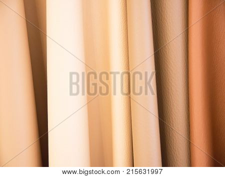 Color Palette Sample Of Leather Material.