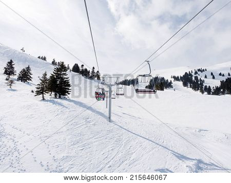 Lift On Ski Resort