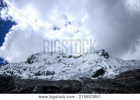 Hiking in laguna 69, Huascaran national park, 