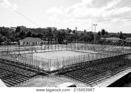 Empty Stadium With Tribunes