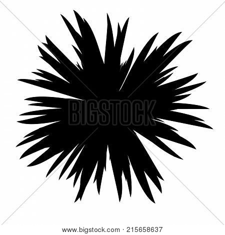 Black and White Flowers Silhouette, Spring and Valentines Day, Abstract Imprints Silhouettes of Meadow Chamomiles Artwork for Textiles, Fabrics