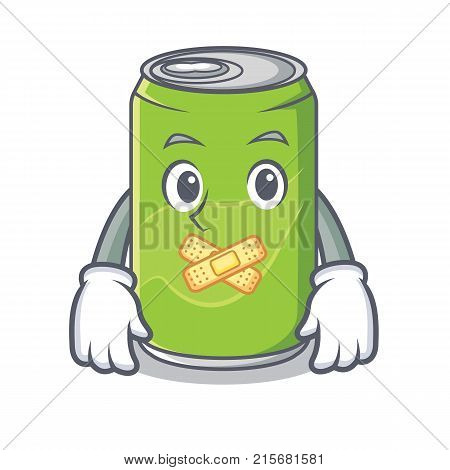 Silent soft drink character cartoon vector illustration