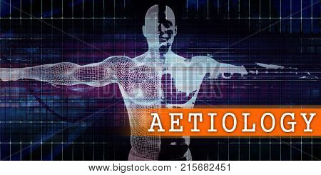 Aetiology Medical Industry with Human Body Scan Concept 3D Render