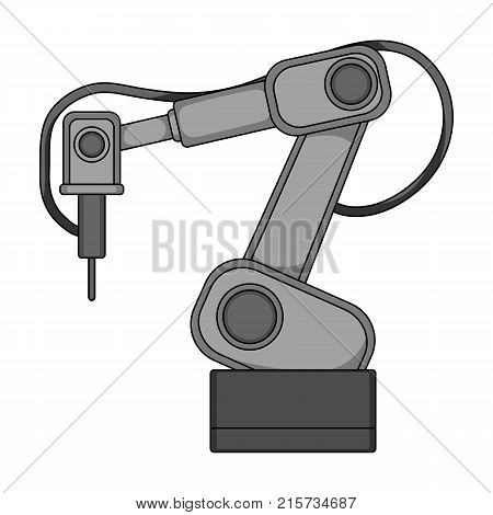 Machine, single icon in monochrome style.Machine, vector symbol stock illustration .