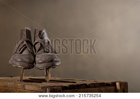 Old Rusty Ice Scates in the Attic