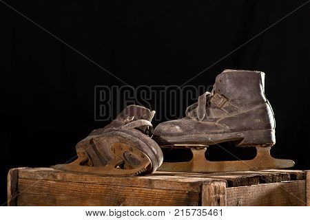 Old Rusty Ice Scates in the Attic