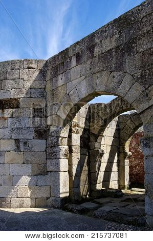 The North Gate to the historic village of Idanha a Velha in Portugal