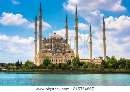 Summer view to Turkey Adana Sabanci Central Mosque