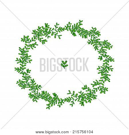 Hand drawn wreaths. Vector decorative collection of floral frame.