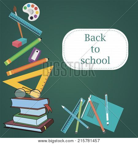 School supplies necessary for training. Concept. Twenty subjects