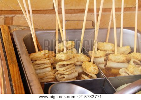 Oden stick fish cake with soup Korean food
