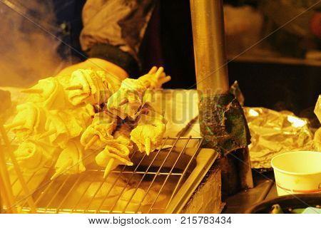 Oden stick fish cake with soup Korean food