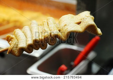 Oden stick fish cake with soup Korean food