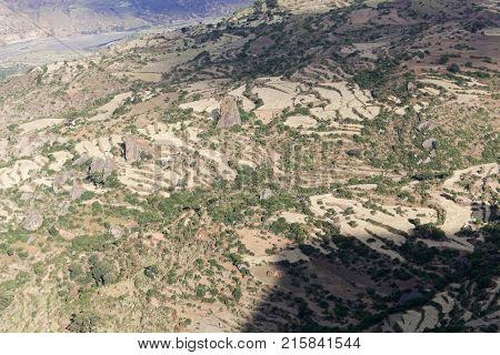 Field Terraces In The Ethiopian Mountains