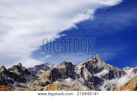 Autumn landscape in Adamello - Presanella Alpine Group, Italy, Europe