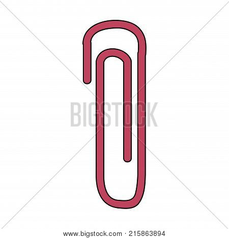 Paper clip of document archive and organize theme Isolated design Vector illustration