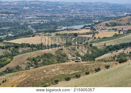 Landscape Near Ascoli Piceno At Summer