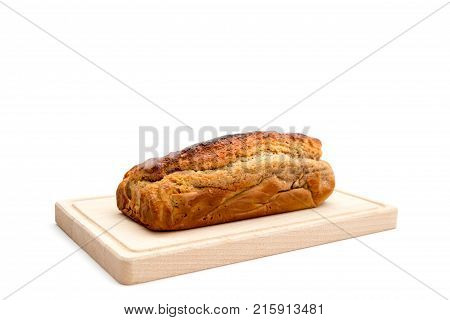 Homemade Fresh Plumcake Isolated On White Background