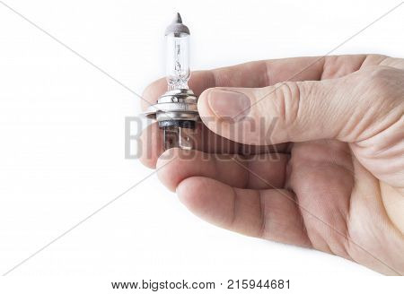Car H7 Halogen bulb isolated on white background