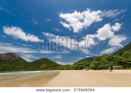 Beautiful Dois Rios (Two Rivers) Beach in Ilha Grande Island in Brazil