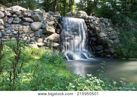 A waterfall in the middel of the Netherlands near Arnhem.