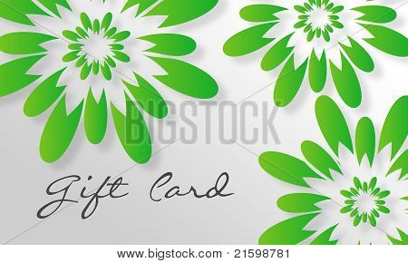 Giftcard zelený květ