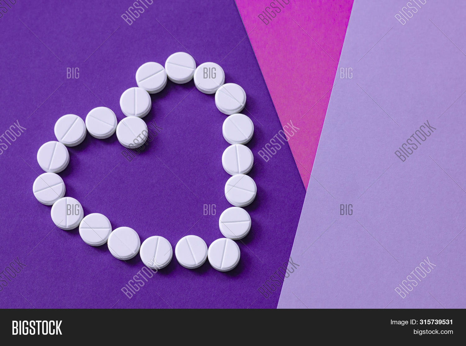 White Heart Pills On Image & Photo (Free Trial) Bigstock