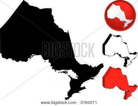 Detaljerede kort over Ontario, Canada