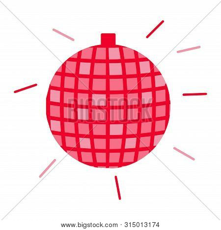 Disco Ball  Illustration, Pink Background, Fun, Party, Music, Dancing