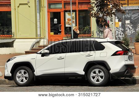 Kiev, Ukraine - May 3, 2019: Toyota Rav4 Suv In The City
