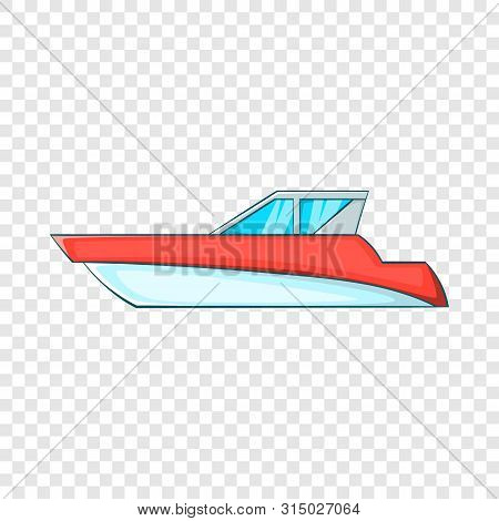 Great Powerboat Icon. Cartoon Illustration Of Great Powerboat Icon For Web