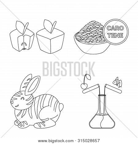 Isolated Object Of Genetic And Science Icon. Set Of Genetic And Organic Vector Icon For Stock.