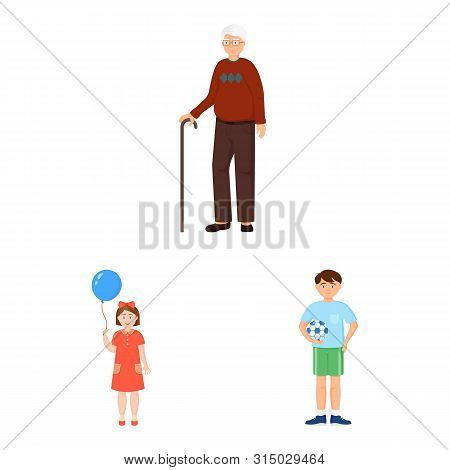 Isolated Object Of Family And People Symbol. Collection Of Family And Avatar Vector Icon For Stock.