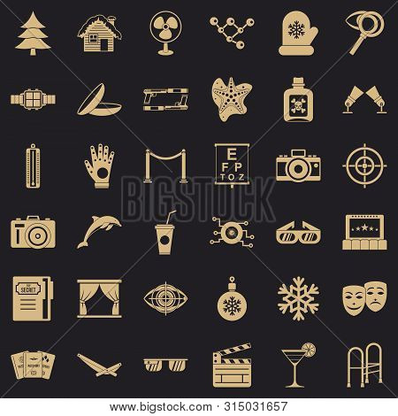 Drink Icons Set. Simple Style Of 36 Drink Icons For Web For Any Design