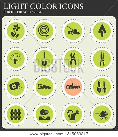 Landscape Design Vector Icons For Web And User Interface Design