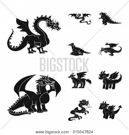 Vector Illustration Of Dinosaur And History Icon. Collection Of Dinosaur And Animal Vector Icon For 