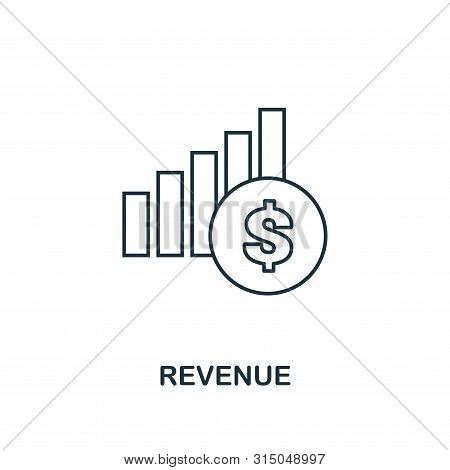 Revenue Outline Icon. Thin Line Element From Crowdfunding Icons Collection. Ui And Ux. Pixel Perfect