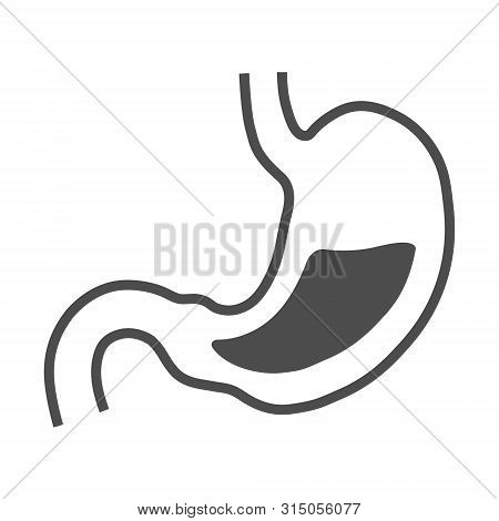 Human Stomach Isolated Icon. Digestive System . Template For Your Design