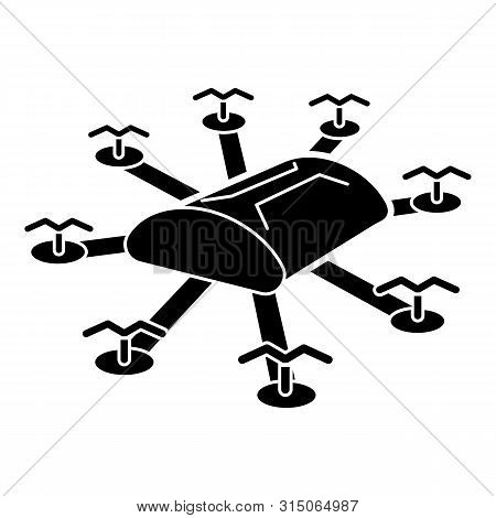Multi Copter Drone Icon. Simple Illustration Of Multi Copter Drone Icon For Web Design Isolated On W