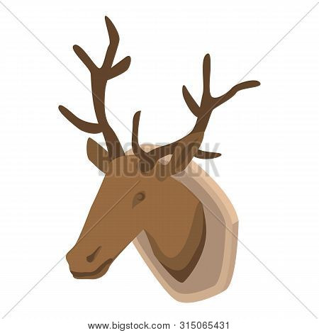 Hunter Trophy Head Deer Icon. Isometric Of Hunter Trophy Head Deer Icon For Web Design Isolated On W
