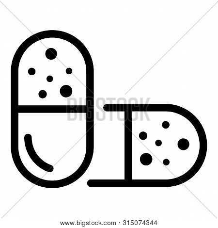 Two Capsules Icon. Outline Two Capsules Icon For Web Design Isolated On White Background