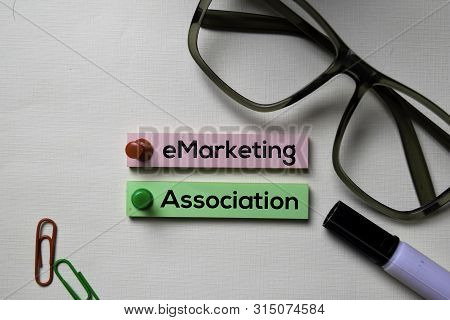Emarketing Association - Ema Text On Sticky Notes Isolated On Office Desk