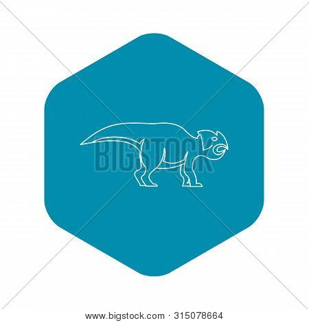 Ceratopsians Dinosaur Icon. Outline Illustration Of Ceratopsians Dinosaur Icon For Web