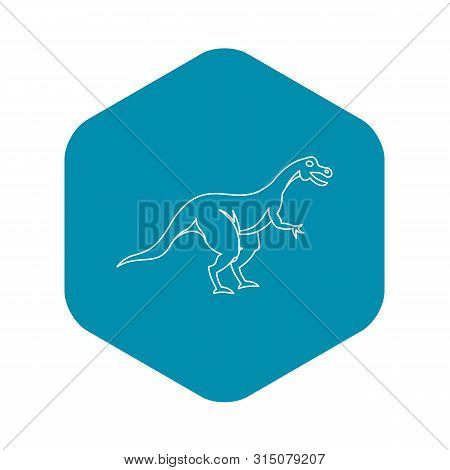 Hypsilophodon Dinosaur Icon. Outline Illustration Of Hypsilophodon Dinosaur Icon For Web