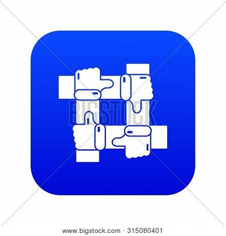 Like Icon Blue Isolated On White Background