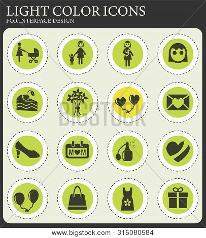 Mohter Day Web Icons For User Interface Design