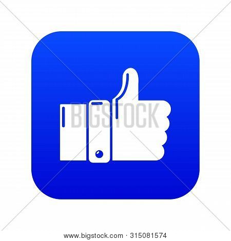 Modern Like Icon Blue Isolated On White Background