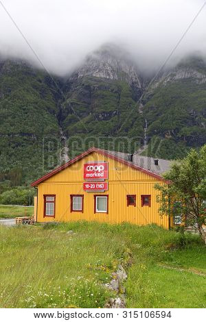 Storvika, Norway - July 25, 2015: Coop Marked Supermarket In Norway. It Is Part Of Coop Norge Cooper